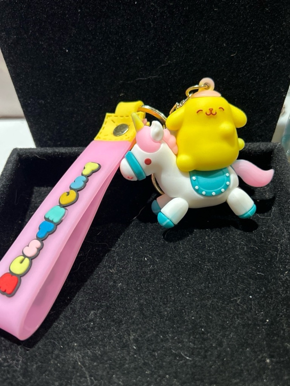 Yellow Character Unicorn Keychain Strap -